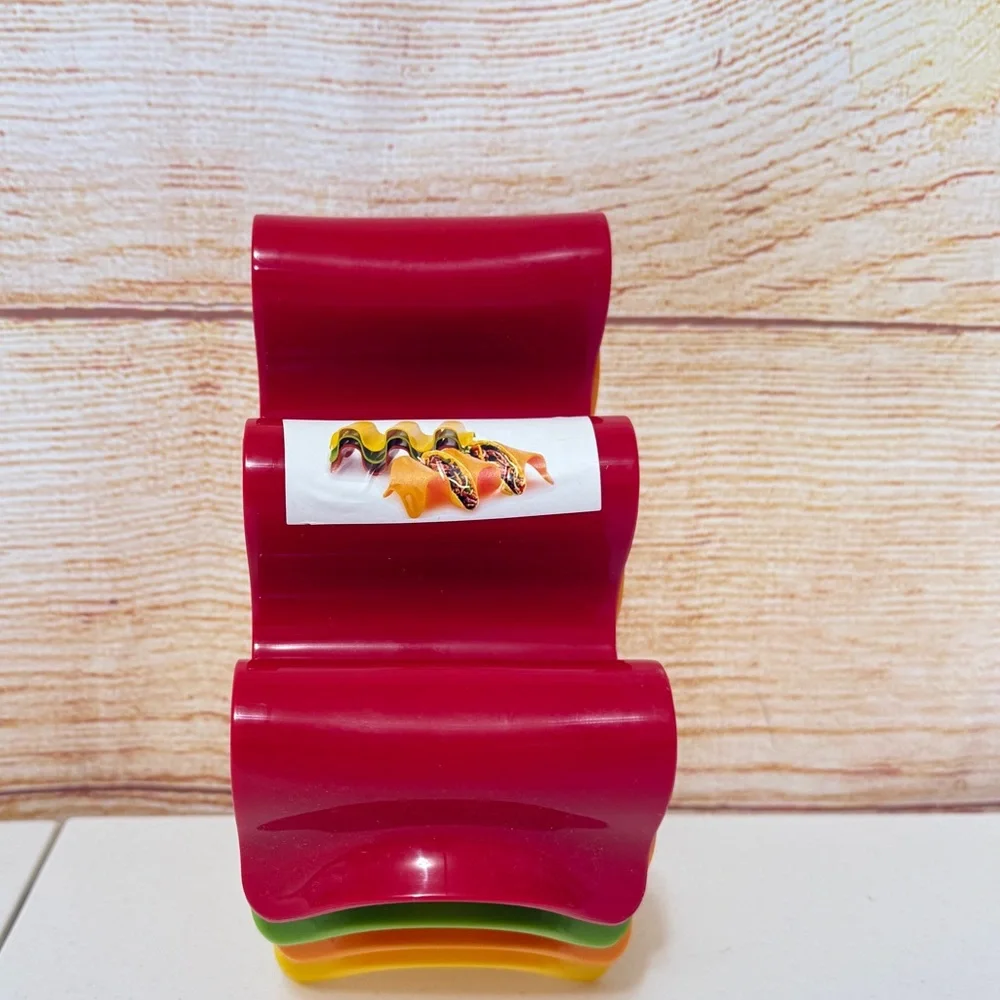 Set of 5 Taco‎ Holders Fiesta Colors Plastic Mexican Fiesta Party Kitchen